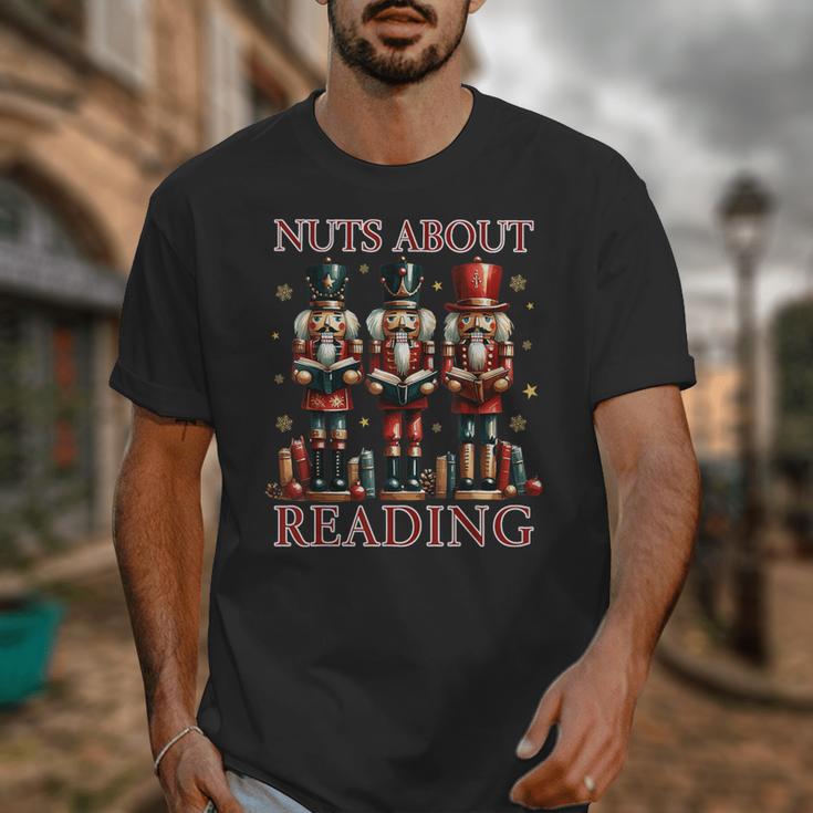 Nuts About Reading Nutcracker Reading Book Lover Christmas Unisex T-Shirt