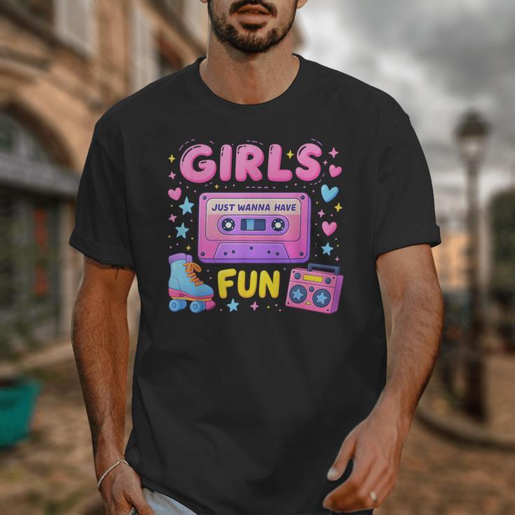 Old School Memory Girls Just Wanna Have Fun Artwork Unisex T-Shirt