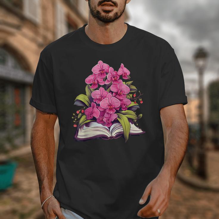 Orchids Flowers Book Floral Unisex T-Shirt Orchids Flowers Book Floral Unisex T-Shirt