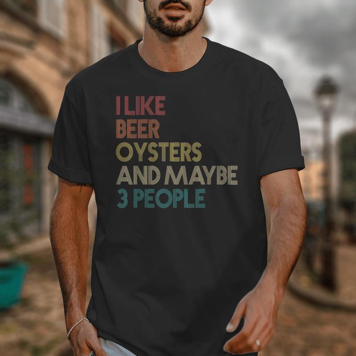 Oysters And Beer Lovers Introvert Quote Vintage Retro Unisex T-Shirt Oysters And Beer Lovers Introvert Quote Vintage Retro Unisex T-Shirt