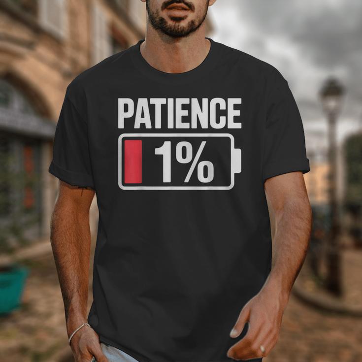 Patience 1 Battery Low Mood Tired Introvert Humor Unisex T-Shirt Patience 1 Battery Low Mood Tired Introvert Humor Unisex T-Shirt