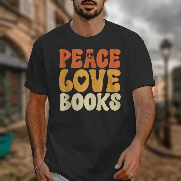 Peace Love Books Men Women Unisex T-Shirt