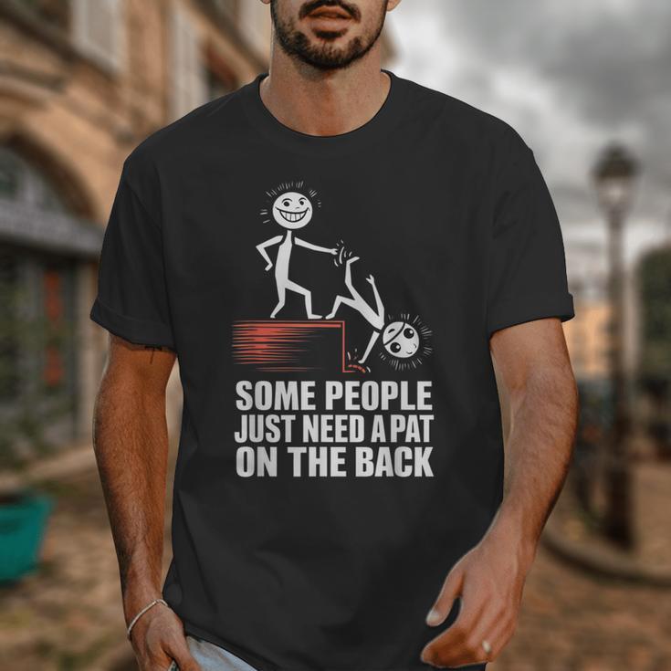 Some People Just Need A Pat On The Back Introvert Unisex T-Shirt
