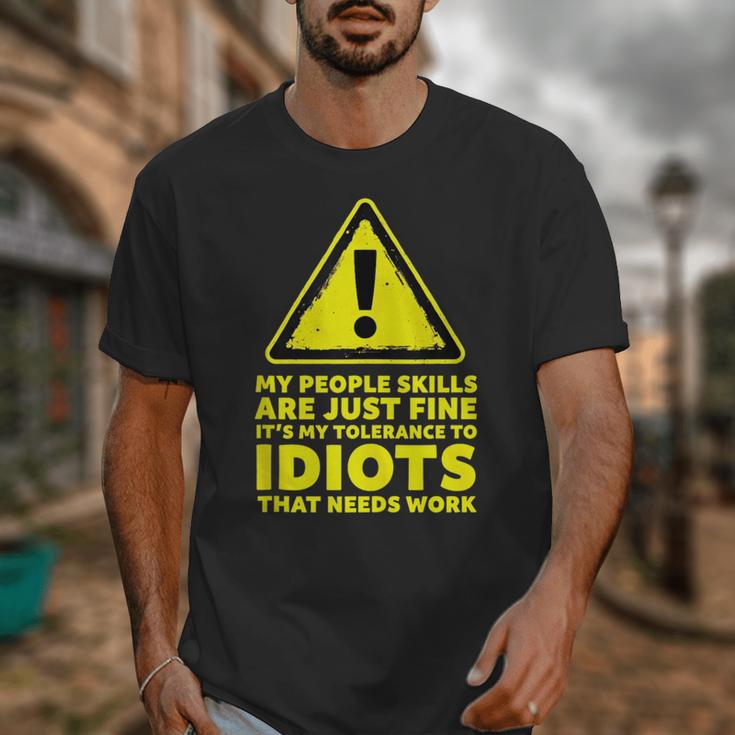 My People Skills Are Just Fine Sarcastic Introvert Unisex T-Shirt