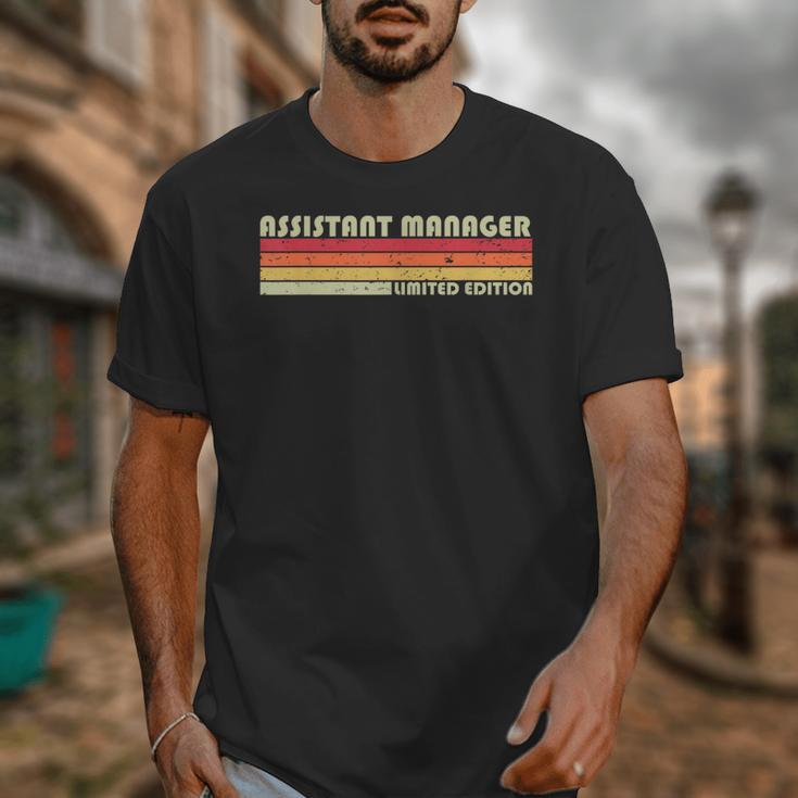 Personal Christmas Retro Vintage Graduation Assistant Manager Job Title Profession Birthday Worker Unisex T-Shirt