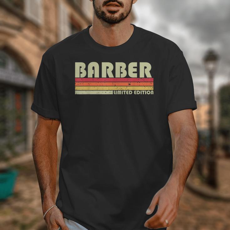 Personal Christmas Retro Vintage Graduation BARBER Job Title Profession Birthday Worker Idea Unisex T-Shirt