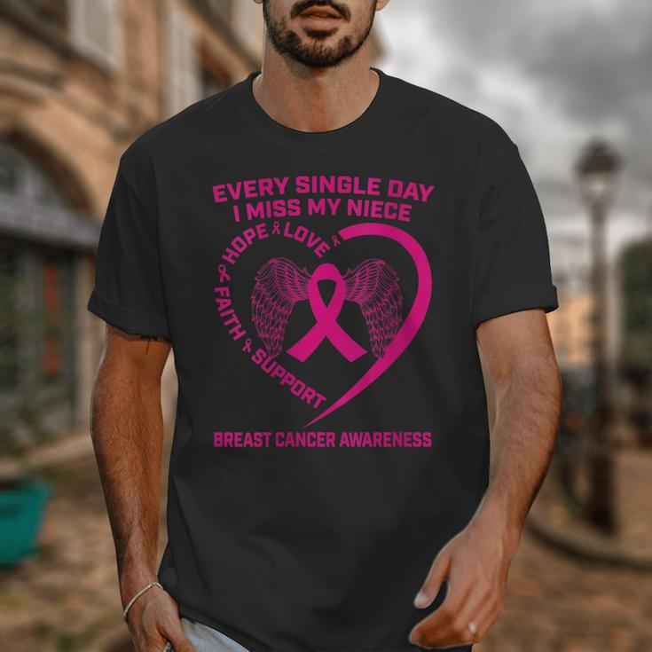 Pink Ribbon In Memory Of My Niece Breast Cancer Awareness Unisex T-Shirt