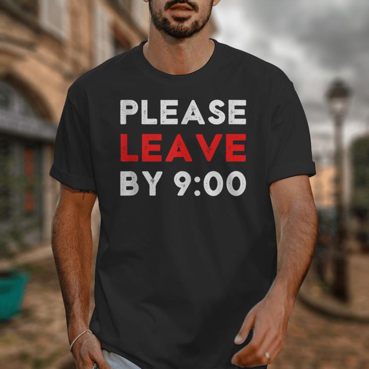 Please Leave By 9 Introvert Party Anti-Social Birthday Unisex T-Shirt Please Leave By 9 Introvert Party Anti-Social Birthday Unisex T-Shirt