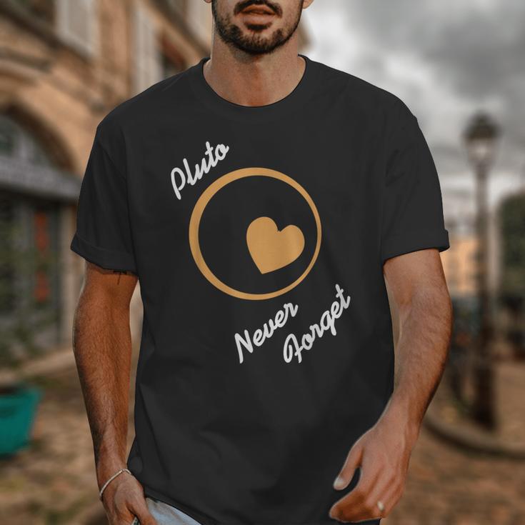 Pluto Never Forget Space Nostalgia Planetary Humor Unisex T-Shirt Pluto Never Forget Space Nostalgia Planetary Humor Unisex T-Shirt