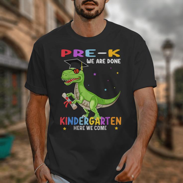 Pre k Graduation We Are Done Class 2023 Pre-k Dinosaur Boys Unisex T-Shirt
