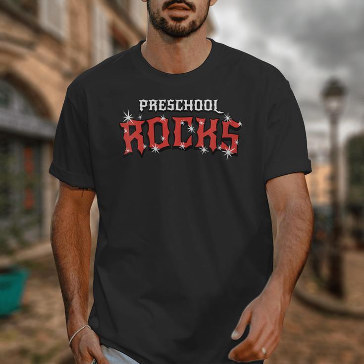 Preschool Rocks Back To School Graduation Teacher Student Unisex T-Shirt