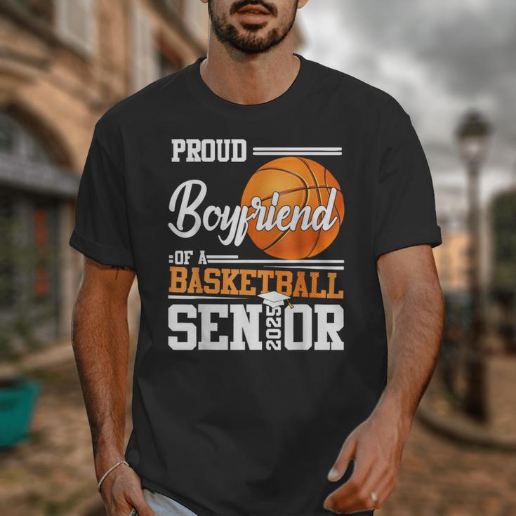 Proud Boyfriend Of A 2025 Senior Graduation Basketball Unisex T-Shirt