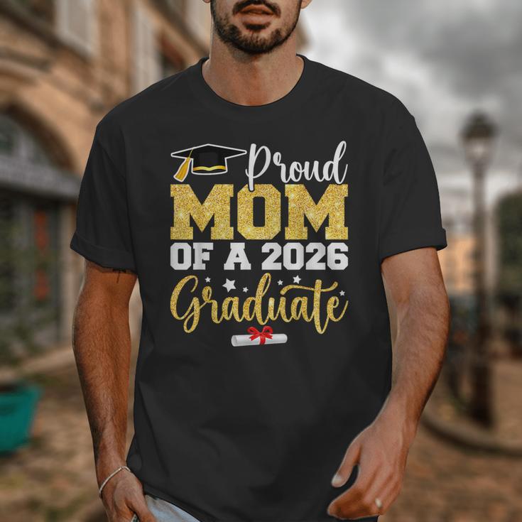 Proud Mom Of A Class Of 2026 Graduate Senior Gold Graduation Unisex T-Shirt