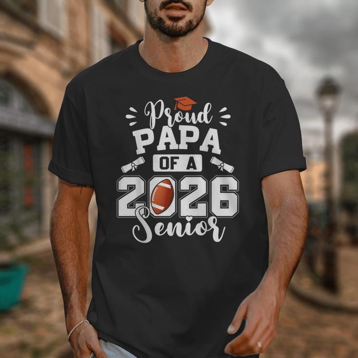Proud Papa Of A 2026 Senior Football Graduation Dad Unisex T-Shirt