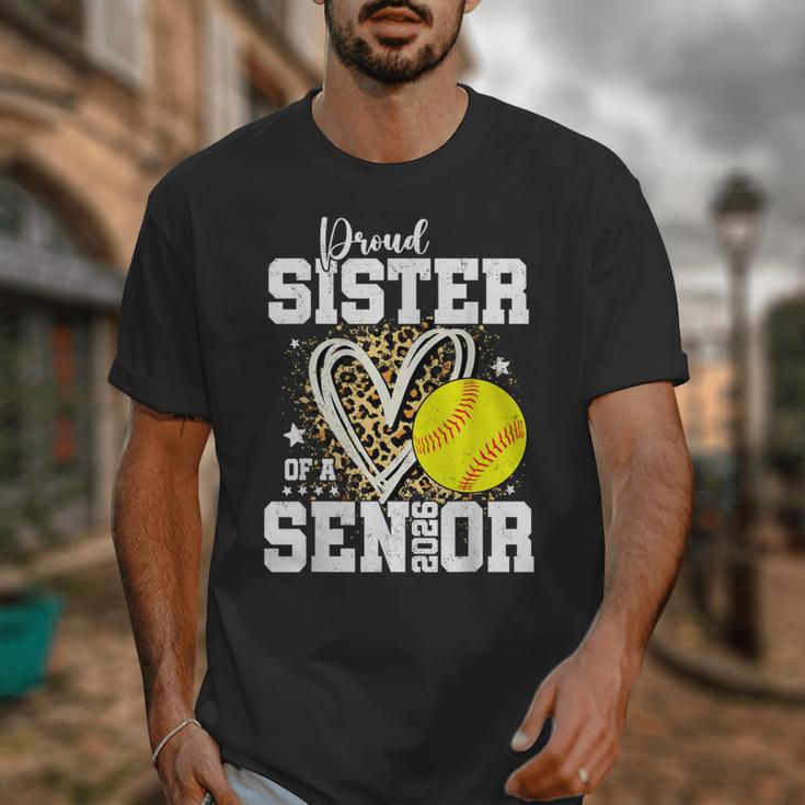 Proud Sister Of A 2026 Senior Softball Graduation Leopard Unisex T-Shirt
