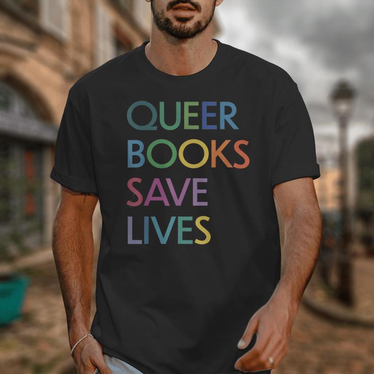 Queer Books Save Lives Read Banned Books LGBTQIA Books Unisex T-Shirt Queer Books Save Lives Read Banned Books LGBTQIA Books Unisex T-Shirt