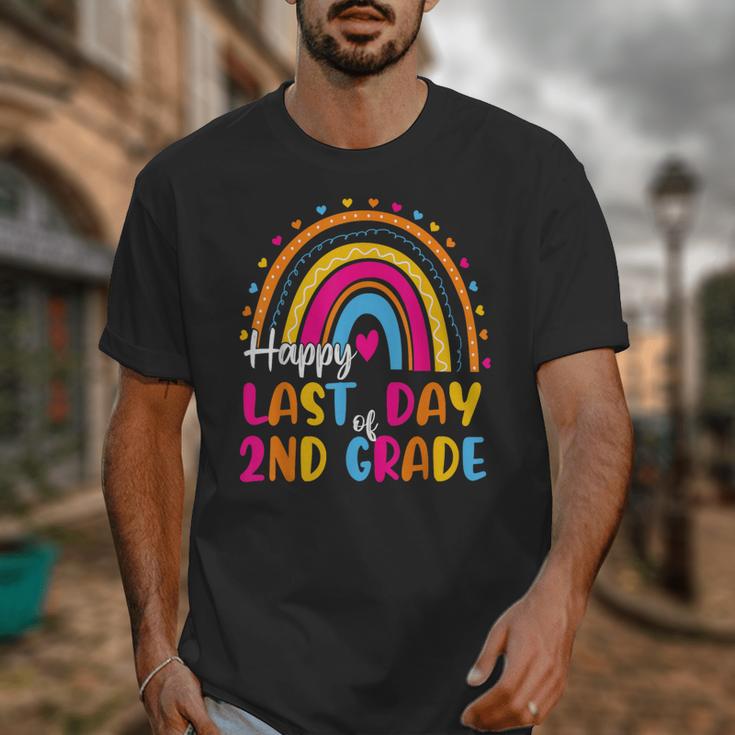 Rainbow Last Day Of 2nd Grade Teacher Student Graduation For Men Women Kids Unisex T-Shirt