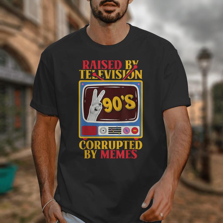 Raised By Television Corrupted By Memes Internet Nostalgia Unisex T-Shirt