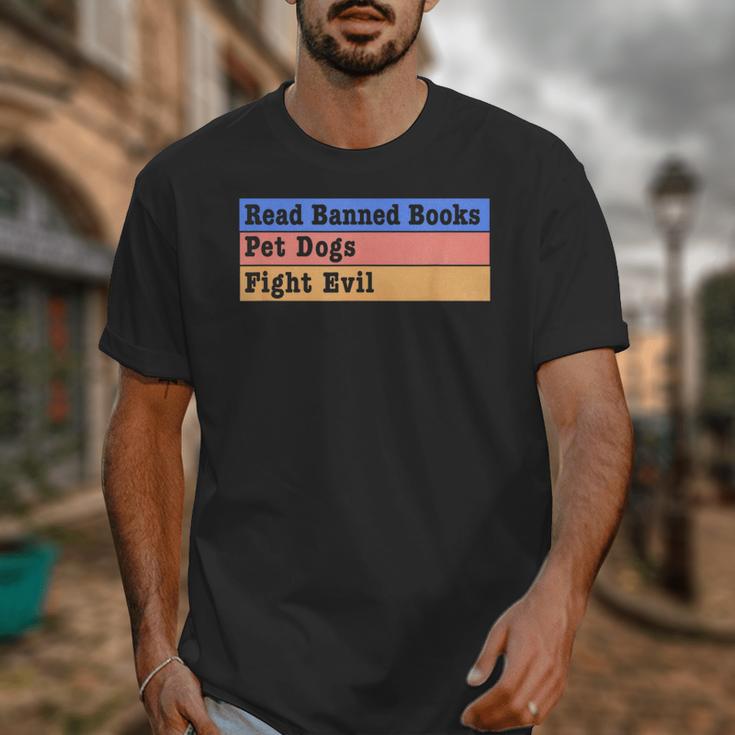 Read Banned Books Pet Dogs Fight Evil Unisex T-Shirt