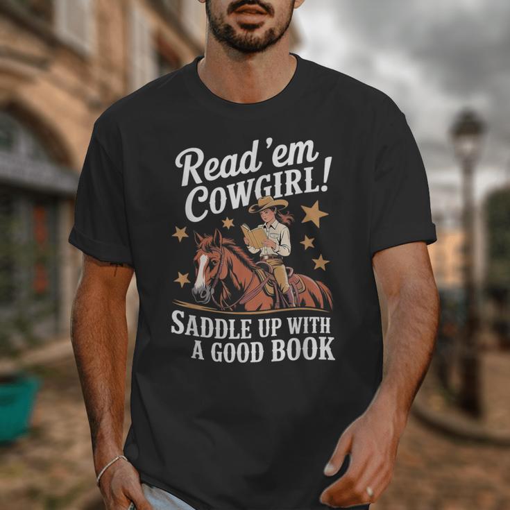 Read 'Em Cowgirl Saddle Up With A Good Book Rodeo Bookworm Unisex T-Shirt Read 'Em Cowgirl Saddle Up With A Good Book Rodeo Bookworm Unisex T-Shirt