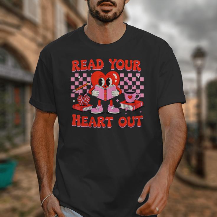 Read Your Heart Out Valentine Reading Book Kid Teacher Unisex T-Shirt