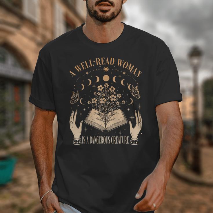 A Well Read Woman Is A Dangerous Creature Reading Book Lover Unisex T-Shirt A Well Read Woman Is A Dangerous Creature Reading Book Lover Unisex T-Shirt