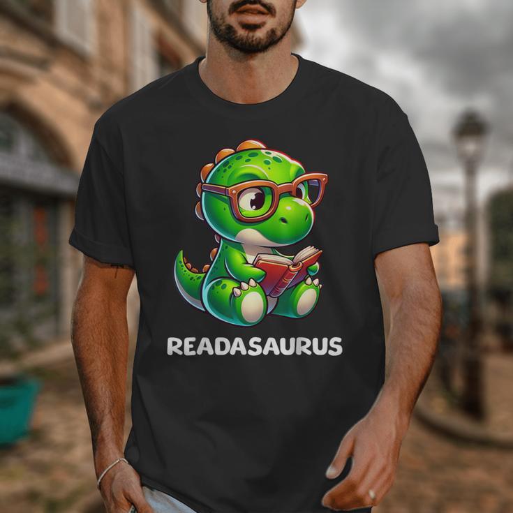 Readasaurus Reading Dinosaur Book Reader Bookworm Unisex T-Shirt