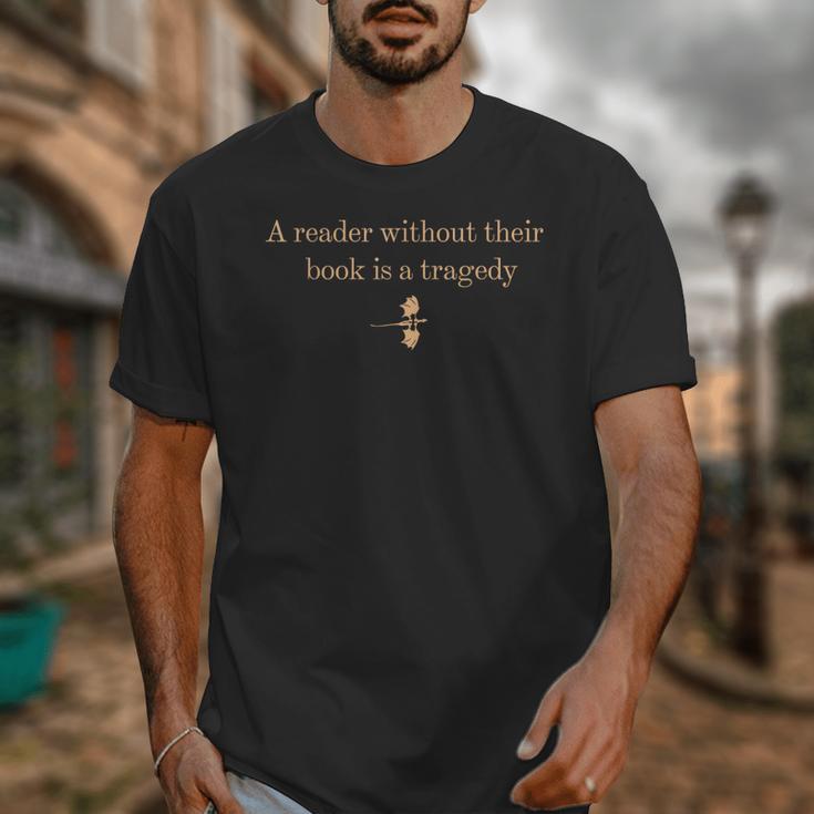 A Reader Without Their Book Is Tragedy Book Reading Dragon Unisex T-Shirt