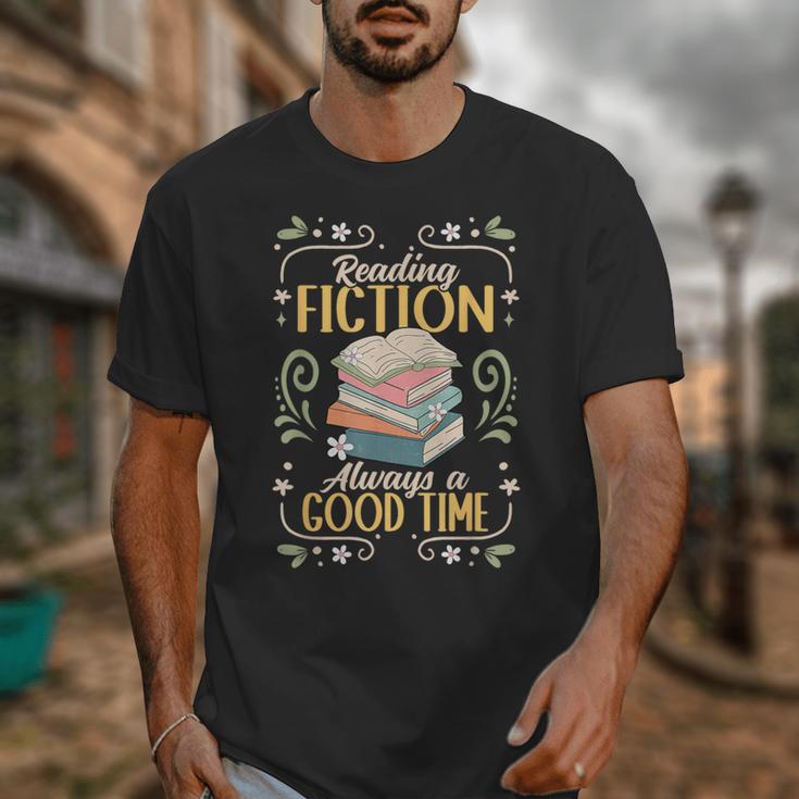 Reading Fiction Always A Good Time Book Reading Bookworm Unisex T-Shirt