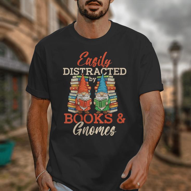 Reading Gnomes Cute Easily Distracted By Books And Gnomes Unisex T-Shirt Reading Gnomes Cute Easily Distracted By Books And Gnomes Unisex T-Shirt