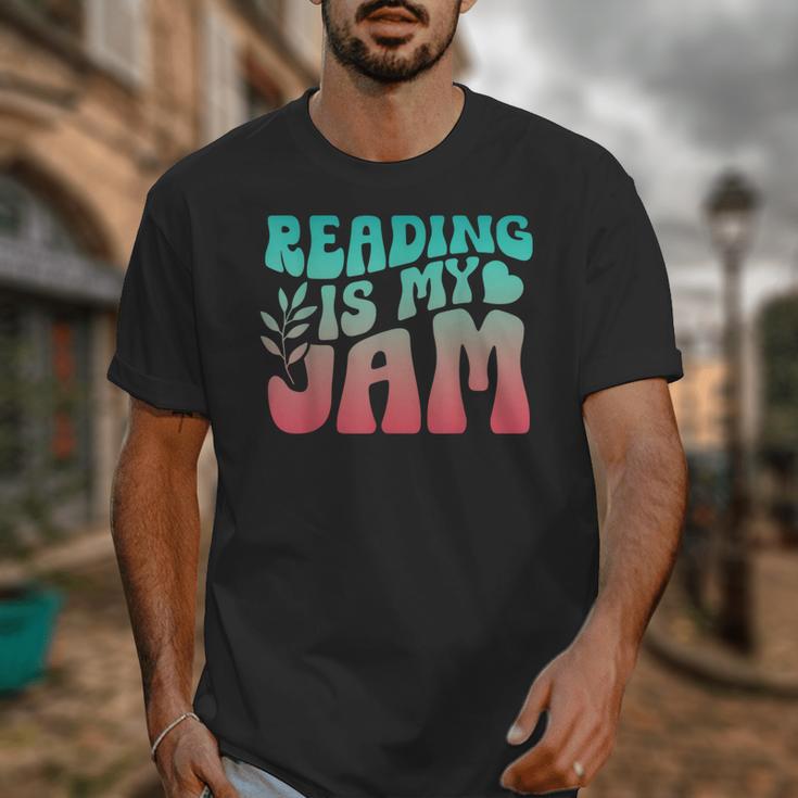 Reading Is My Jam Book Lover Bookworm Teacher Library Reader Unisex T-Shirt