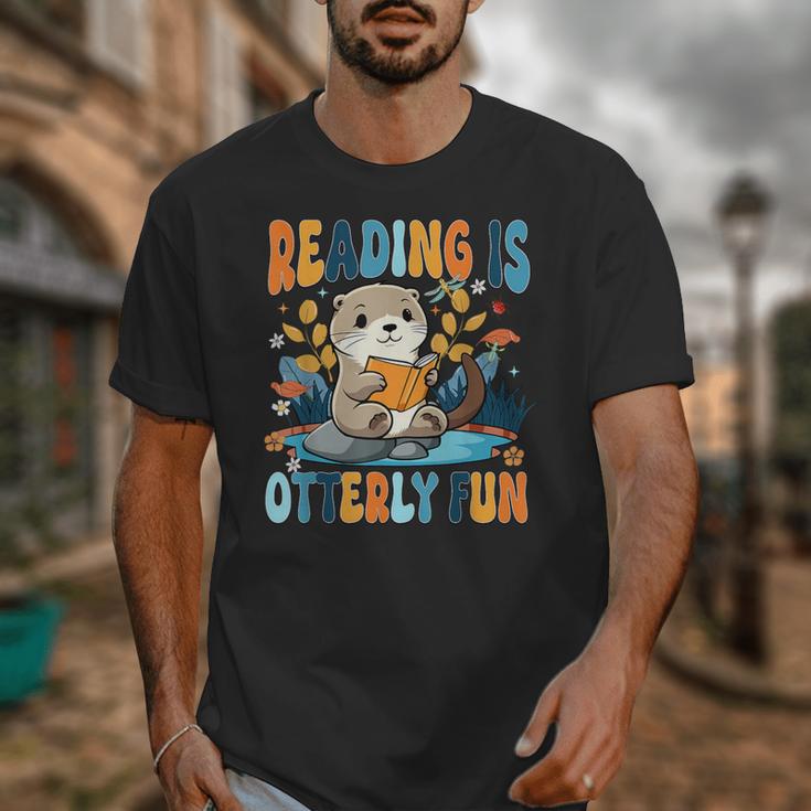 Reading Is Otterly Fun Sea Otter Book Lover Bookworm Unisex T-Shirt Reading Is Otterly Fun Sea Otter Book Lover Bookworm Unisex T-Shirt