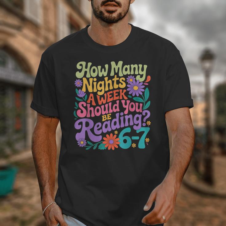 Reading Six Seven Meme Book Lover 67 Teacher 6 7 Unisex T-Shirt