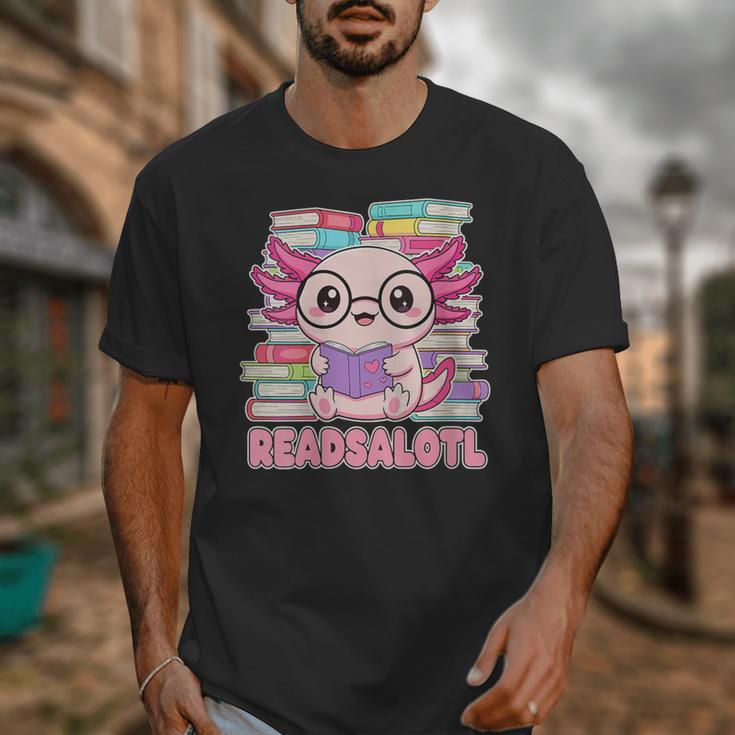 Readsalotl Axolotl Reading Book Bookworm Unisex T-Shirt Readsalotl Axolotl Reading Book Bookworm Unisex T-Shirt