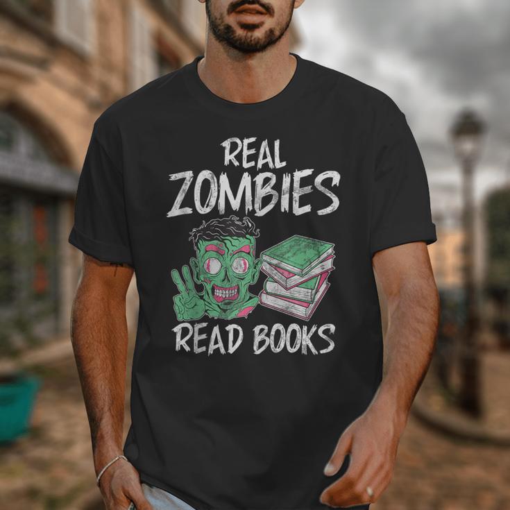 Real Zombies Read Books Zombie Unisex T-Shirt Real Zombies Read Books Zombie Unisex T-Shirt