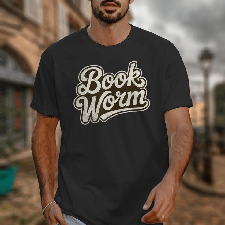 Retro Book Worm Reading For Book Lovers Unisex T-Shirt