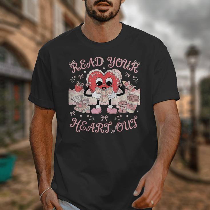 Retro Read Your Heart Out Valentine’s Day Teacher Book Lover Unisex T-Shirt
