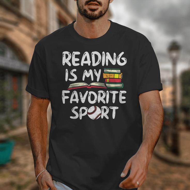 Retro Reading Is My Favorite Sport Baseball World Book Day Unisex T-Shirt