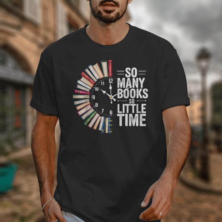 Retro So Many Books Little Time Book Clock Reading Unisex T-Shirt Retro So Many Books Little Time Book Clock Reading Unisex T-Shirt