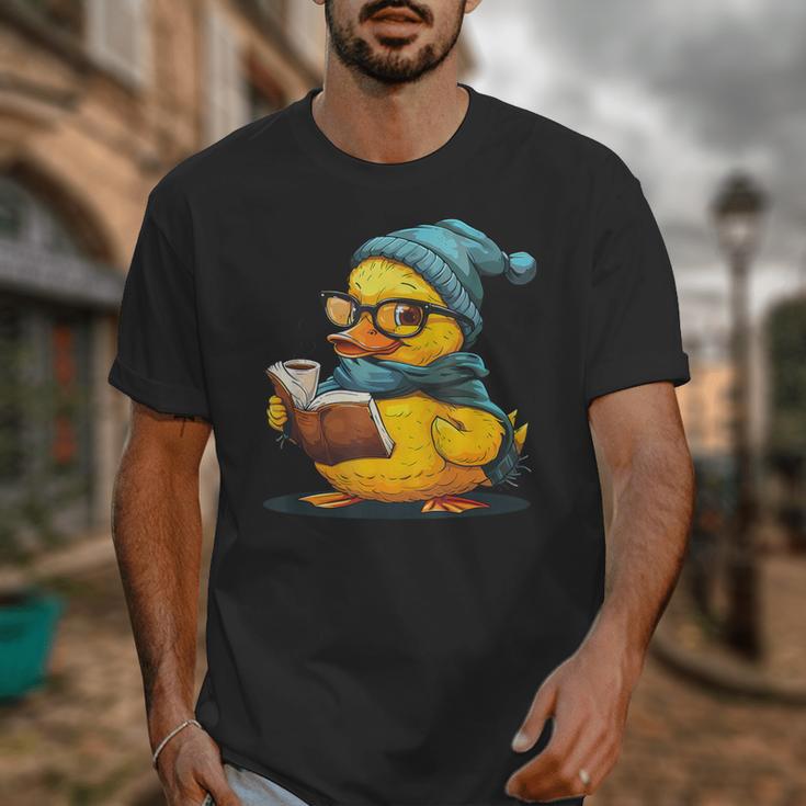 Rubber Duck Reading Book Rubber Duckie Reader Coffee Lover Unisex T-Shirt Rubber Duck Reading Book Rubber Duckie Reader Coffee Lover Unisex T-Shirt
