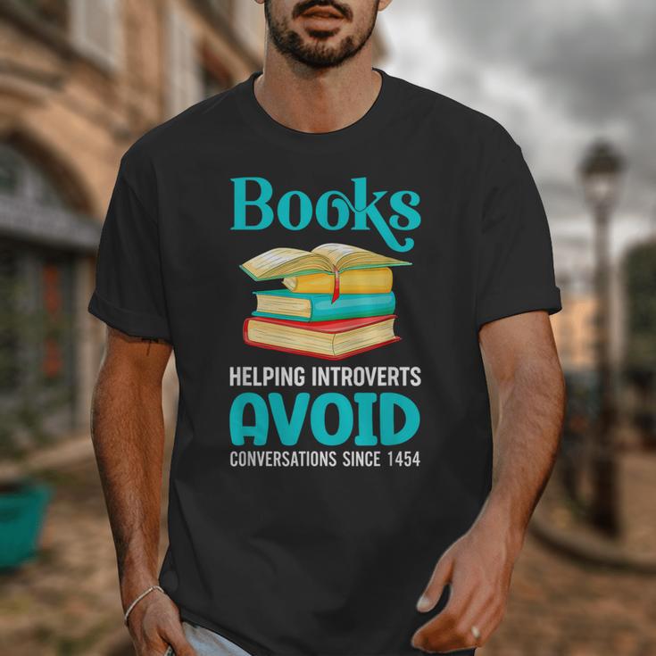 Sarcastic Books Anti Social Introvert Book Conversation Unisex T-Shirt