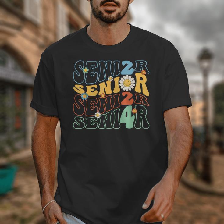 Senior 2024 Groovy Retro Class Of 2024 Graduation Senior 24 Unisex T-Shirt