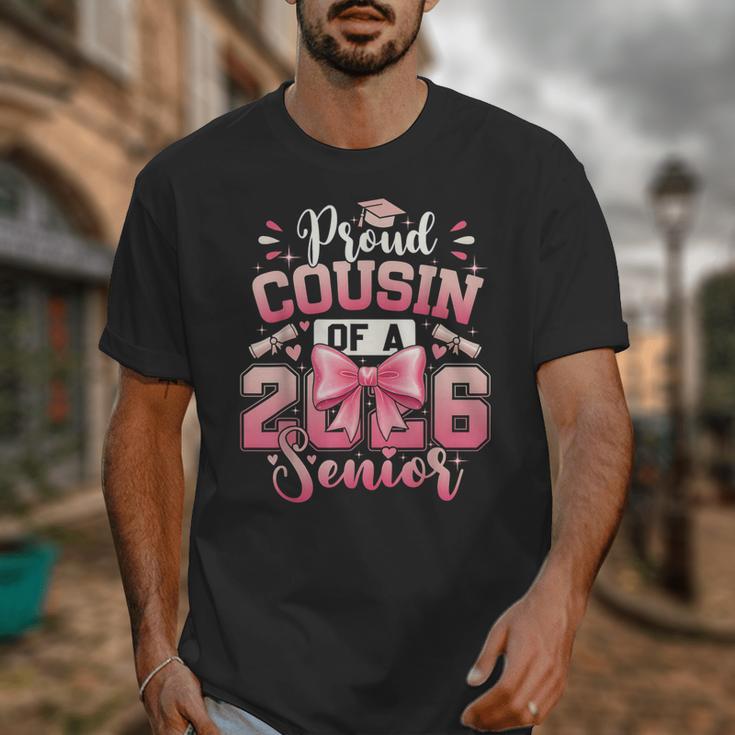 Senior 2026 Class Of 26 Coquette Pink Bow Graduation Cousin Unisex T-Shirt