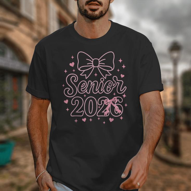 Senior 2026 Class Of 2026 Coquette Pink Bow Graduation Unisex T-Shirt
