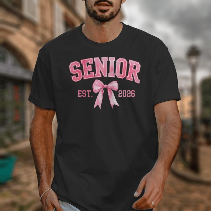 Senior 2026 Coquette Pink Bow Class Of 2026 Graduation Girls Unisex T-Shirt