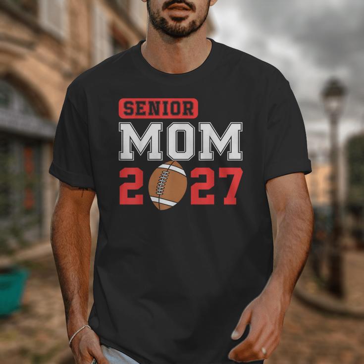 Senior Football Mom 2027 Team Class Of 2027 Graduation Mom Unisex T-Shirt