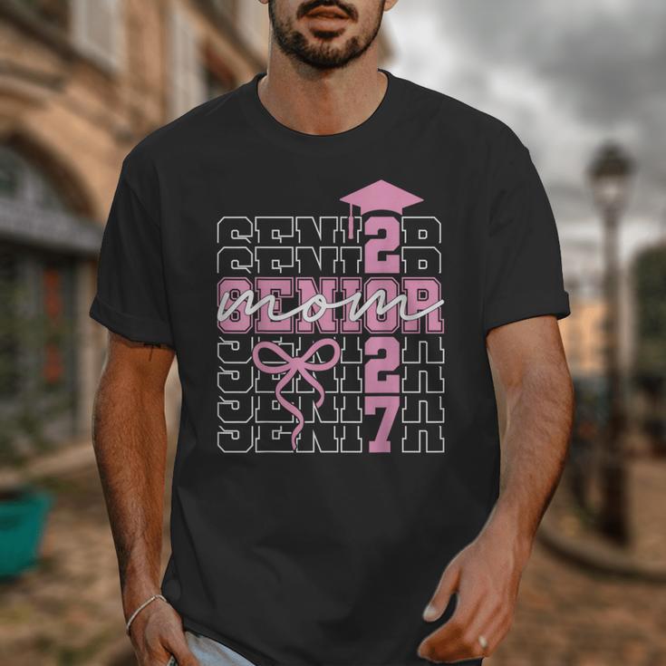 Senior Mom 2027 Class Of 2027 Coquette Bow Graduation 2027 Unisex T-Shirt