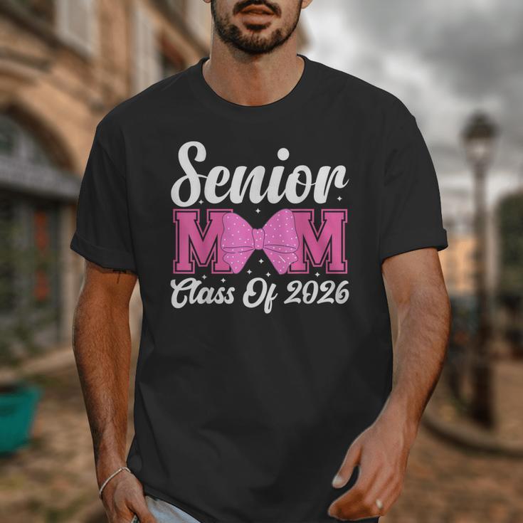 Senior Mom Class Of 2026 Pink Coquette Bow Graduation Unisex T-Shirt