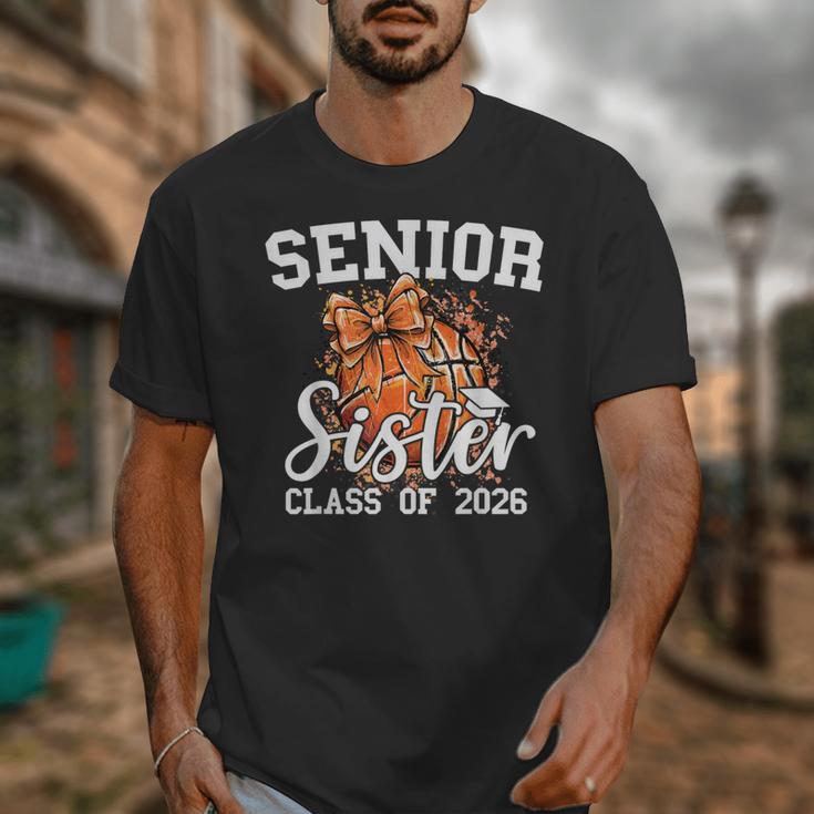 Senior Sister Class Of 2026 Coquette Basketball Graduation Unisex T-Shirt