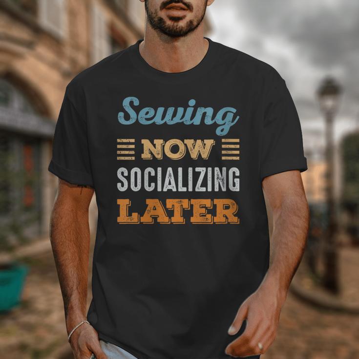 Sewing Now Minimal Socializing Introvert Vintage Unisex T-Shirt Sewing Now Minimal Socializing Introvert Vintage Unisex T-Shirt